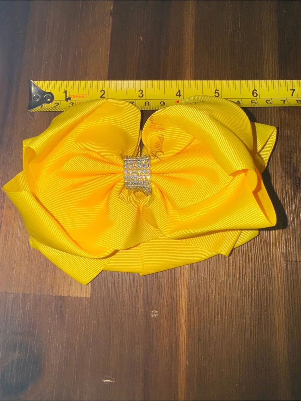 Disney Bibbidi Bobbidi Boutique Yellow Rhinestone Hair Bow - Fairy God Mother